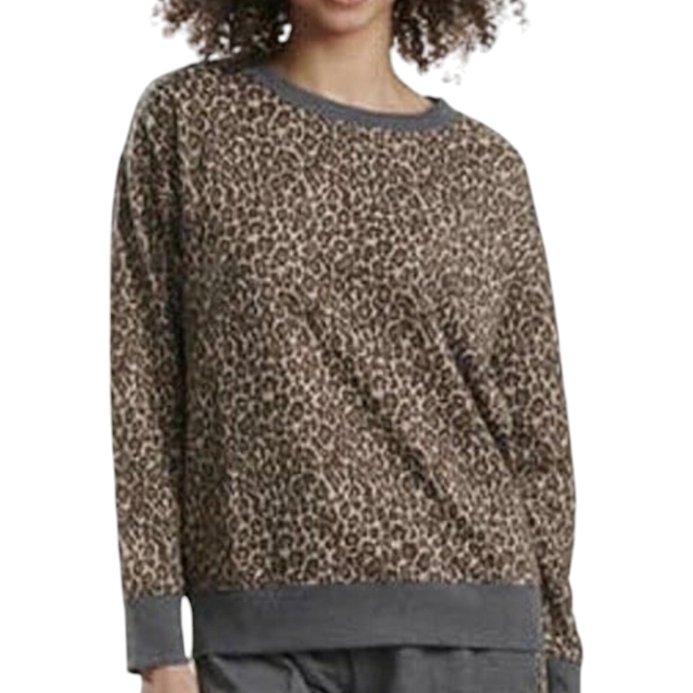 Splendid | Women's Animal Print Crewneck Pajama Shirt (Size Small)